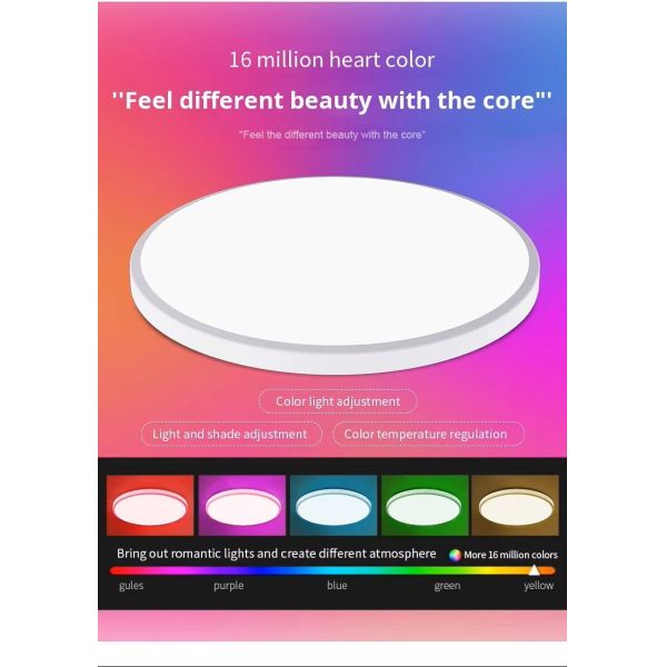Tuya Smart WiFi LED Round Ceiling Light RGBCW Dimmable 240V 2700K