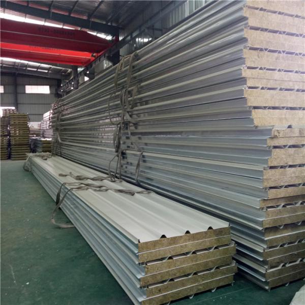saudi arabia manufacturer 50mm rock wool sandwich roof panel with 0.426mm thickness steel