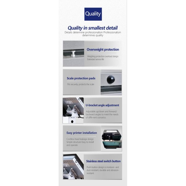 150kg Move Touch Screen Software Printing Function Smart PC Scale with LCD Display