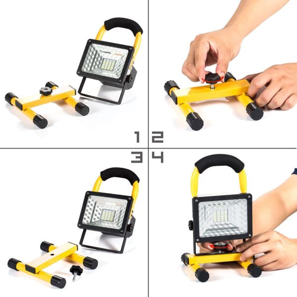 IP67 24 Volt Led Work Lights USB Ports Rechargeable 15W Power 110V -240V