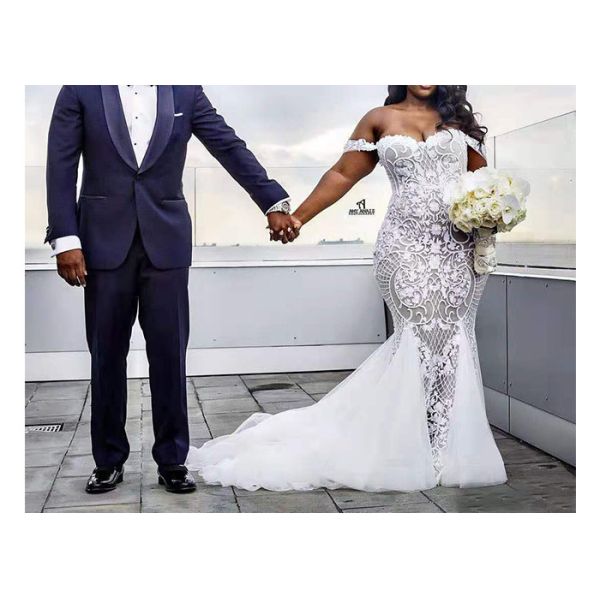 Sexy Long Fishtail Mermaid Bridal Gowns Big Size / Summer Wedding Party Dresses