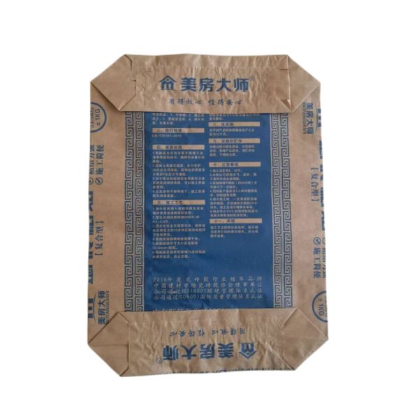 No Reinforcing patch  2 layer 90GSM Paper Valve Bags for 50kg Cement Packaging
