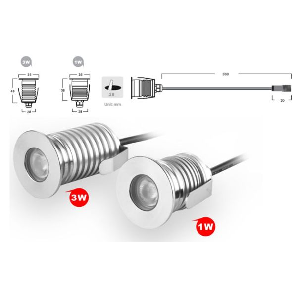 ИП67 делают на открытом воздухе света водостойким ОН нелегально приведенные ландшафта отрезали вне 28мм, угол 15°/45°беам