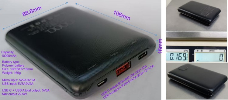 21700 Ли-ионные батареи Электростанции 10000mAh Электростанция для подогрева куртки охлаждения одежды вентилятор