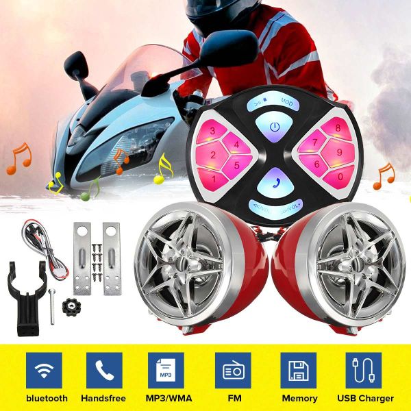 OEM ODM DC12V Motorcycle MP3 Player 2*15W Power Waterproof