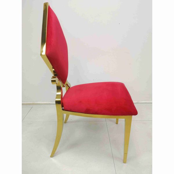 Призменный железный каркас нержавеющей стали красного цвета стула банкета свадьбы покера