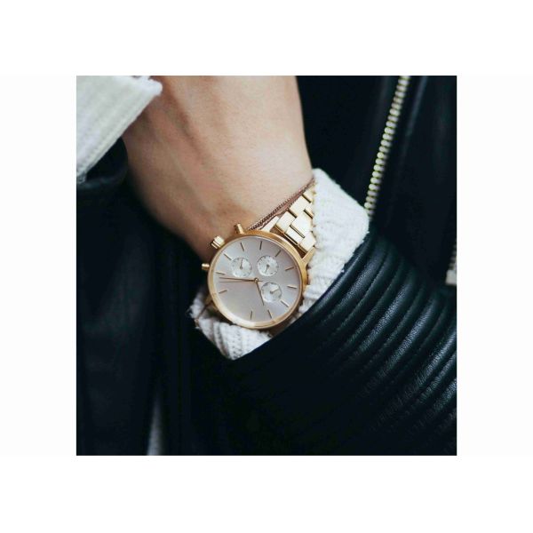 Gold plating stainless steel chronograph watches singapore movement watch