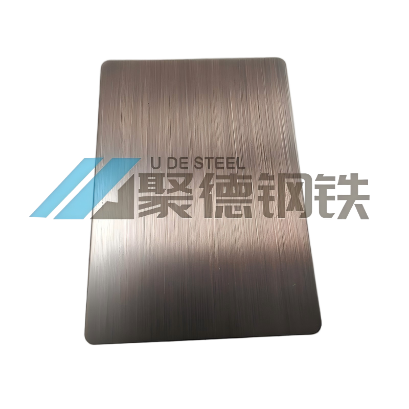 ASTM 304 316L Copper Plated Blackened Antiqued Brushed Stainless Steel Sheet with Anti-fingerprint Coating