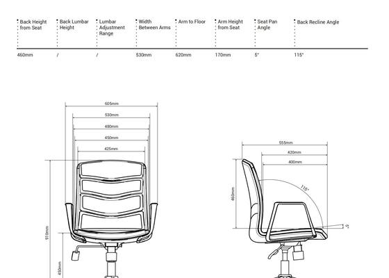 Rachel Office Training Chair with Sleek Sled Base, Stackable Design, and Robust Steel Frame for Efficient Training Rooms