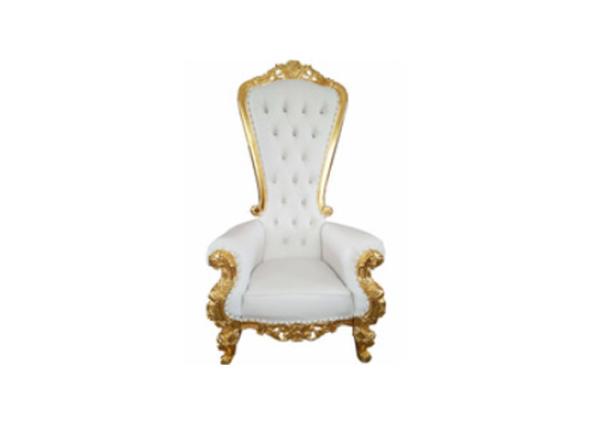 Cadeiras decorativas alugados do trono da mobília luxuosa do casamento da parte traseira da elevação/princesa real Cadeira