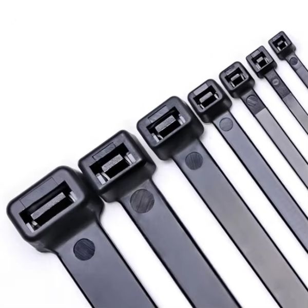 Self Locking Long Plastic Zip Ties Anti Ultraviolet Plastic Cable Straps