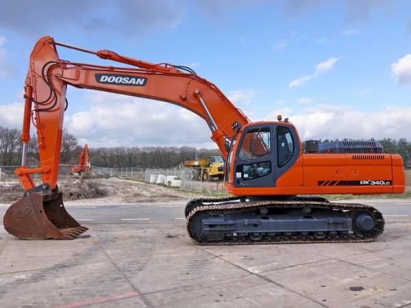 1750KW DX340LC Excavateur Doosan ancien et d'occasion