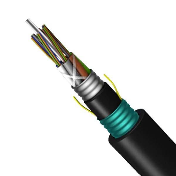 MDPE / HDPE Double Sheath Outdoor Fiber Optic Cable 24 Core GYTA53