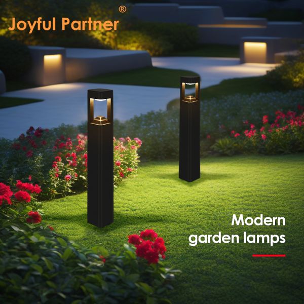 LED Lawn Lights Manufacturer Customized Outdoor Aluminum Material L120*W120*H300MM IP65 Waterproof Suitable for Garden Communities