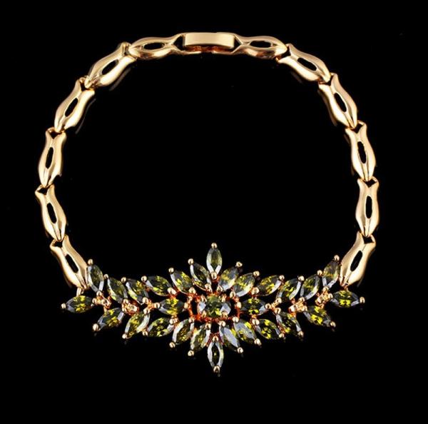 Fashion Ladies Bracelet Bangle Party Adjustable Bangle Jewelry Color Big Flower Shape Cuibc Zircon Bracelet For Gift