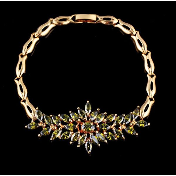 Fashion Ladies Bracelet Bangle Party Adjustable Bangle Jewelry Color Big Flower Shape Cuibc Zircon Bracelet For Gift