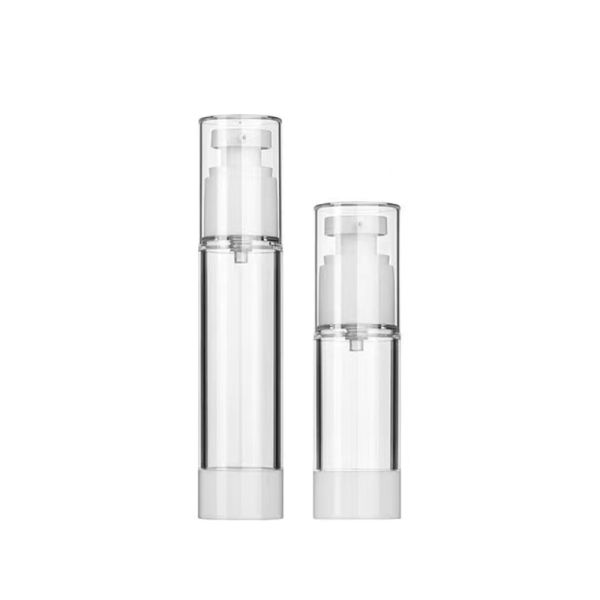 Wholesale Plastic 15ml 30ml 50ml Airless Pump Bottles with Vacuum Fine Mist Sprayer and Lotion Pump