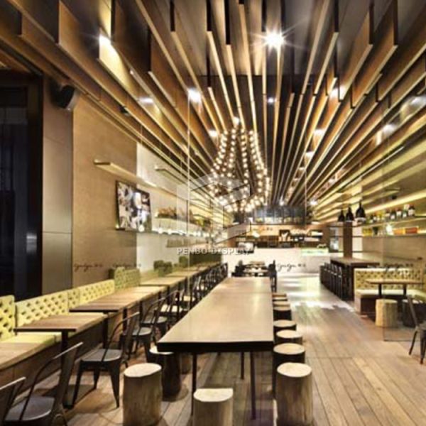 OEM дизайна счетчика магазина чая молока MDF 16mm толстый оборудованный со светом приведенным