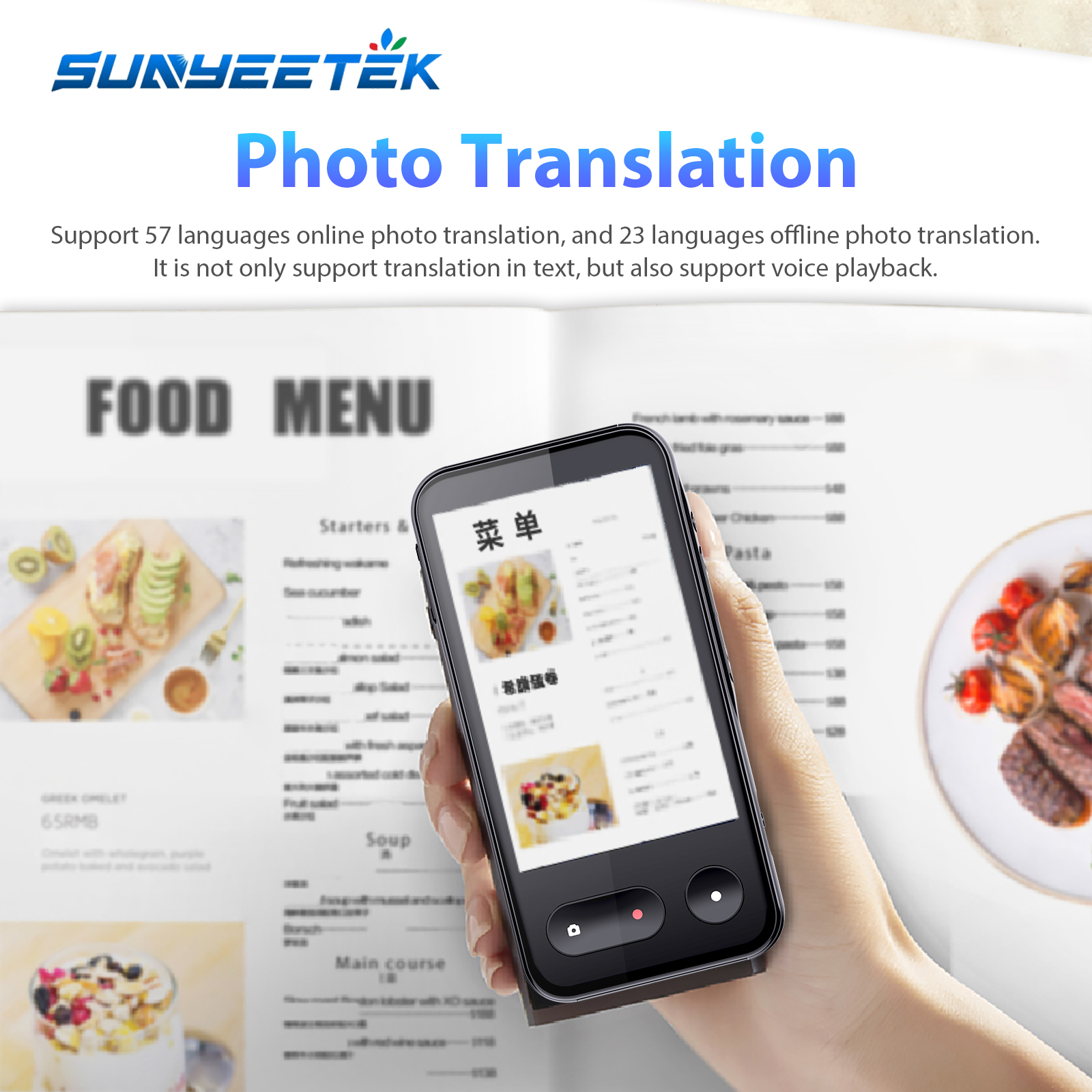 4G Simcard Smart Portable Instant Two Way Language Translator Device Support 138 Languages