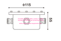 Diameter 115mm IP68 Underwater Fountain Lights Stainless Steel Junction Box