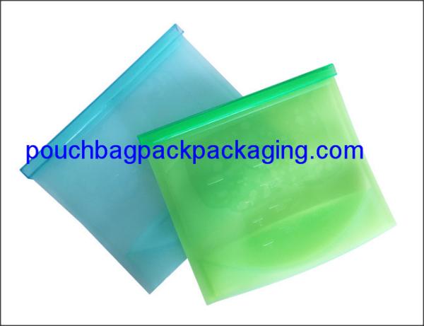 Silicon food bag for fresh food pack, reusable silicone microwave bag for storage 18 x 21 cm