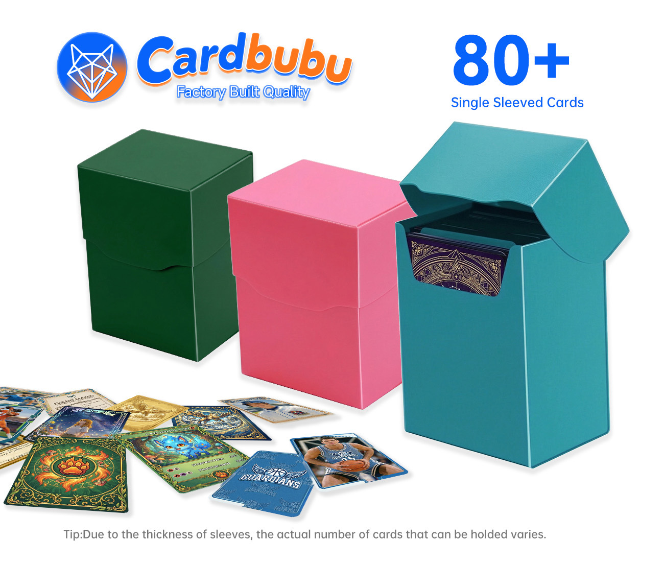 UV Printing TCG Deck Box 3.74 Inch Storage 80 Cards Playing Cards Case