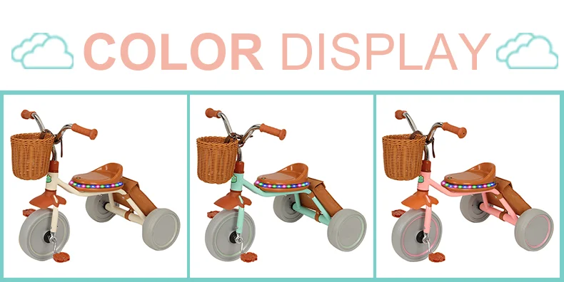 Новая мода Большие дети Трицикл Баланс Трицикл 12-дюймовый Эргономичный дизайн