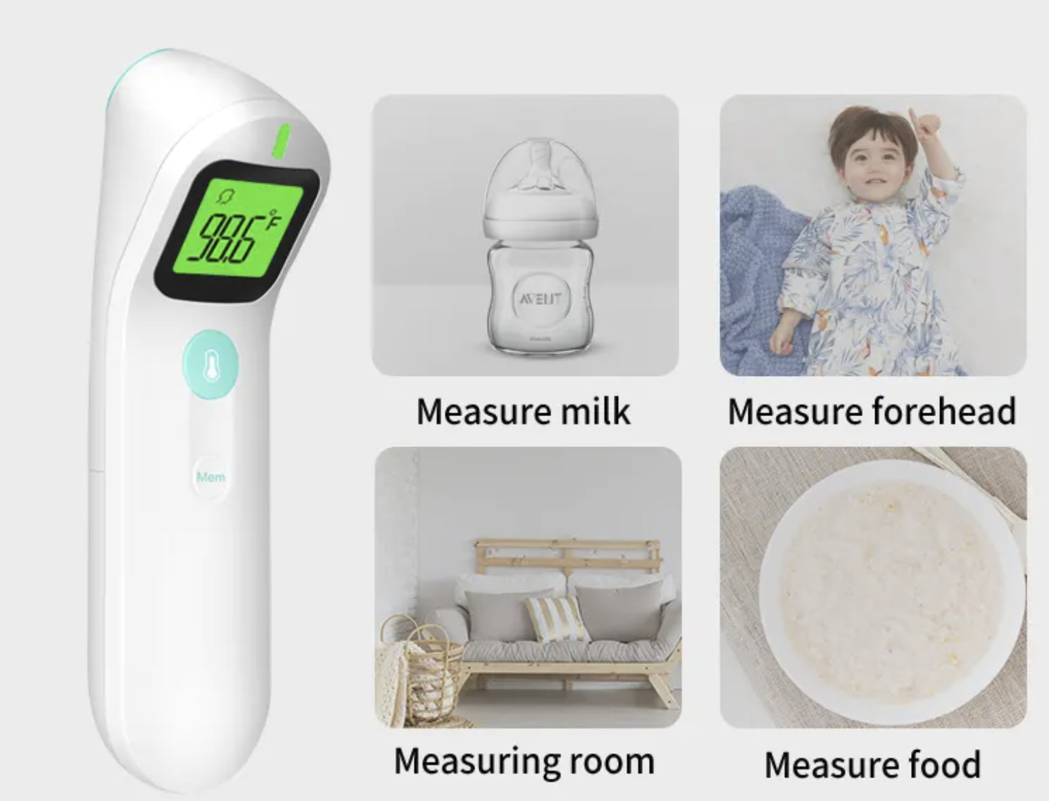 3VDC Forehead No Contact Thermometer Digital Infrared Thermometer For Human Body