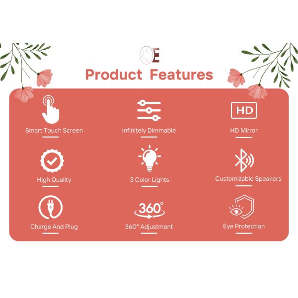 Custom Tabletop Vanity Rechargeable Mirror Light LED