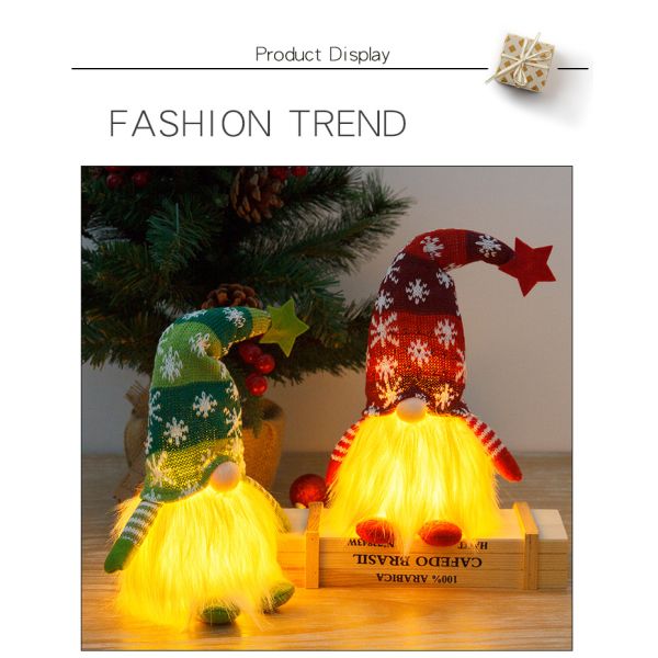 Luxuoso Santa Claus Style peluches da luz da noite do diodo emissor de luz da árvore de Natal da sala das crianças