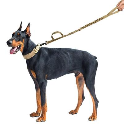 O chicote de fios 1.5in ajustável de nylon 20in do cão bordou a coleira de cão tática