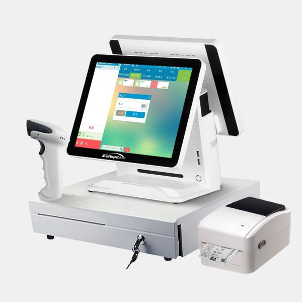 Restaurant Ordering Android POS Machine with 15.6 Inch Dual Screen and Intel Celeron J1900 CPU