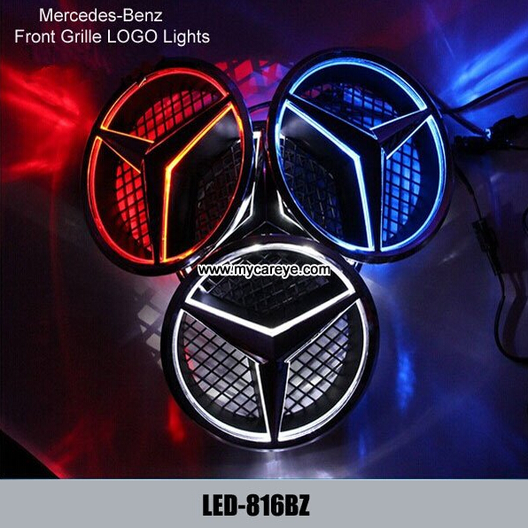 Mercedes-Benz Front Grille logo LED Light Badge Light Auto Led Lights Auto Emblem