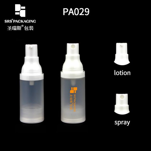15ml 30ml 50ml Empty PP Plastic Translucent Recyclable Foundation Airless Plastic Pump Bottles