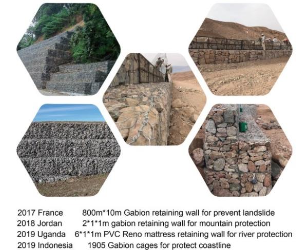1x1x1m Galvanisée fil de fer Mesh métallique Cage Murs de pierre avec simple tissage de pierre Cage Net Gabion panier