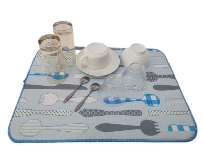 Utensílios de mesa que imprimem o prato que seca a esteira 15x20inch reversível todo o poliéster