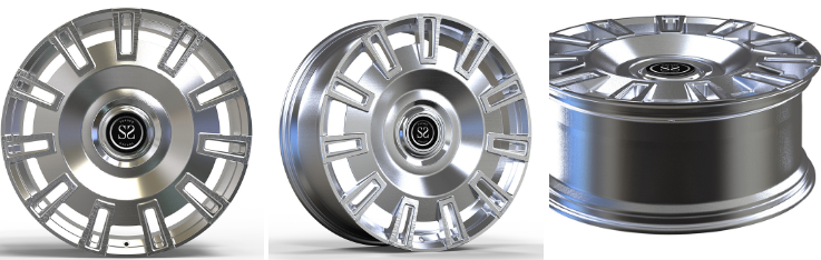 23X12 Polish Forged Wheels 6061 - T6 Aluminum Alloy 5X120 For Cadillac Cts Sedan