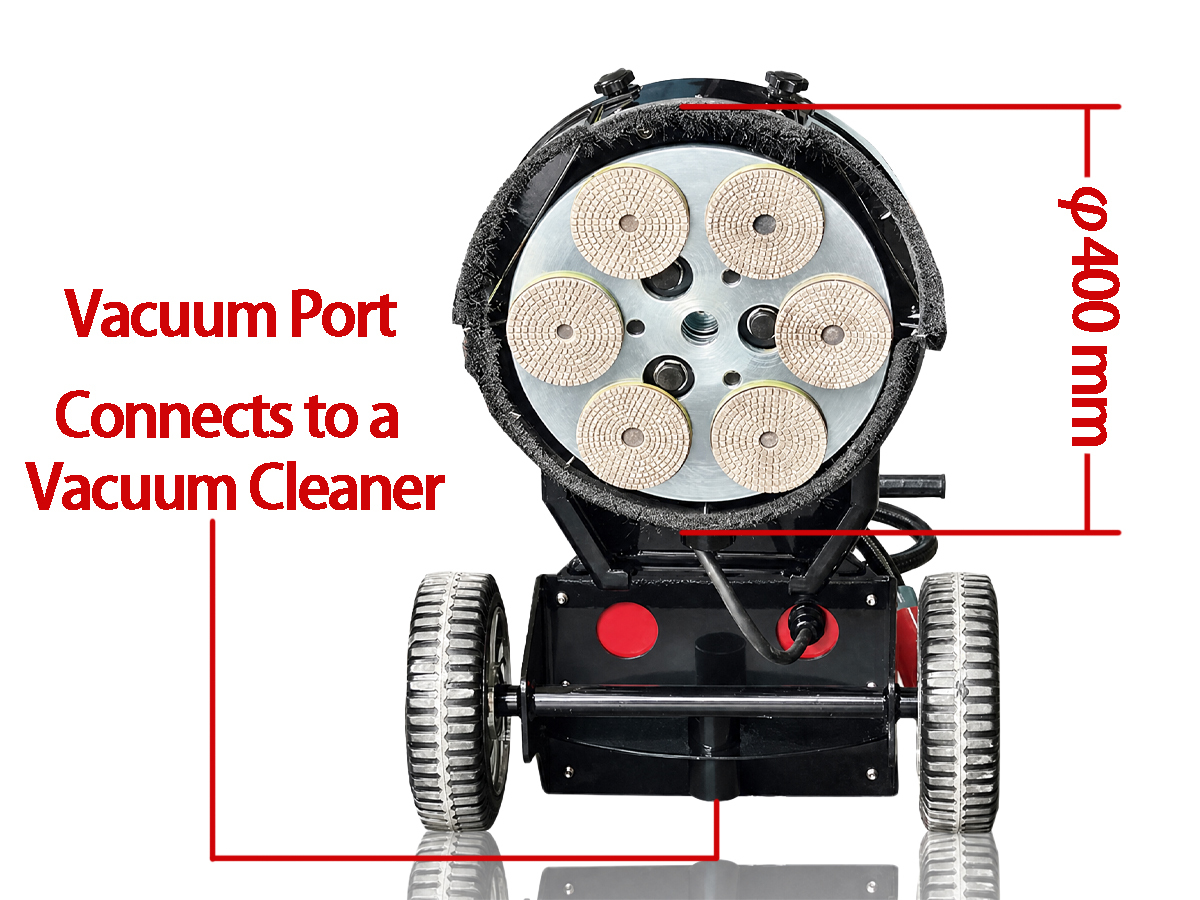 Compact Concrete Edge Grinder 4kW | 400mm 90kg Wall Polisher