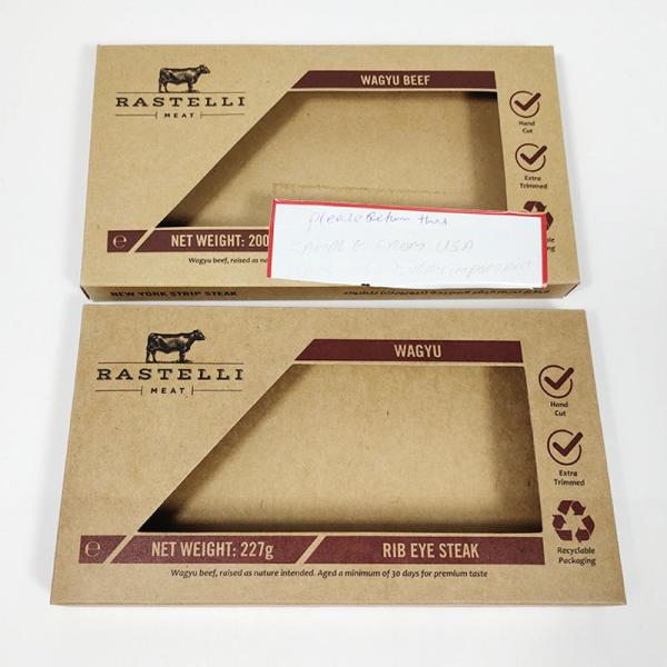 Custom Food Packaging Box with CMYK 4 Color Printing Recycled Materials and Custom Size for Nuts Jerky Biscuits Candy