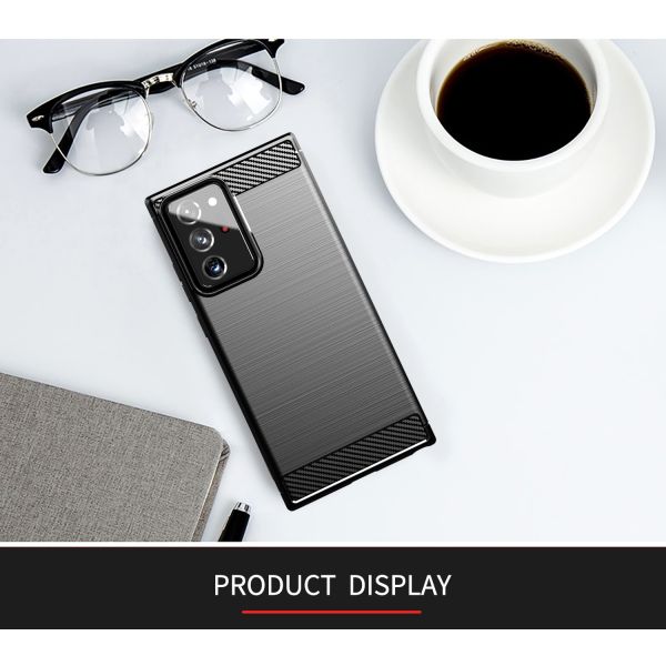 Luxury Shockproof Phone Cases Carbon Fiber TPU Back Cover Anti Slip