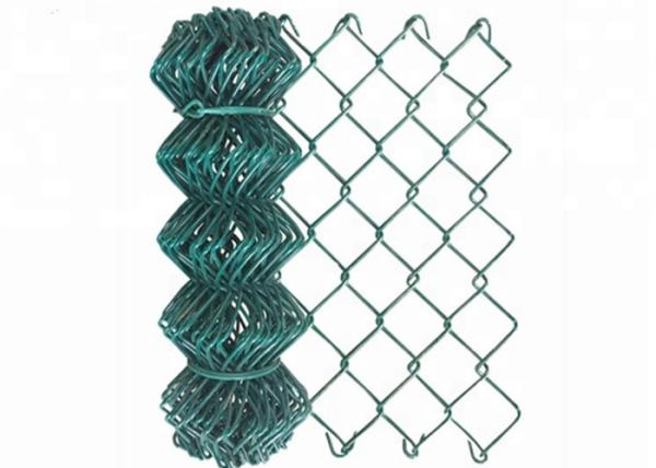 1.2mm To 5mm Pvc Coated Diamond Mesh 6m Cyclone Wire Fence For Basketball Court