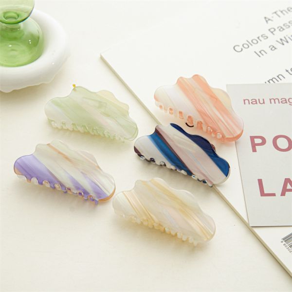 Magic cloud color gradient 8cm large acetic acid hair clip shark hairpin accessories hair catch