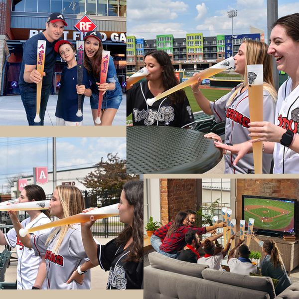 Frosted Plastic Baseball Bat Beer Cup Original Baseball Bat Shaped