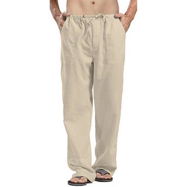 Men's Anti-pilling Cargo Sweatpants Autumn Waterproof Pants with Flat Front Style