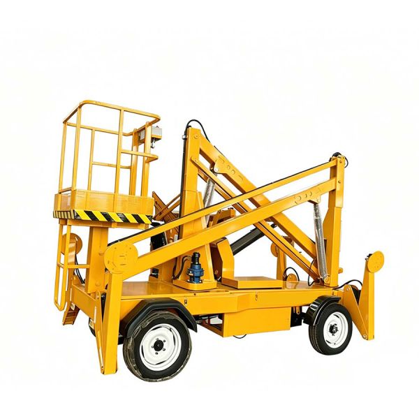 10m 12m 14m 200kg Towable Hydraulic Platform Lift Telescopic Boom Lift For Outdoor Aerial Work