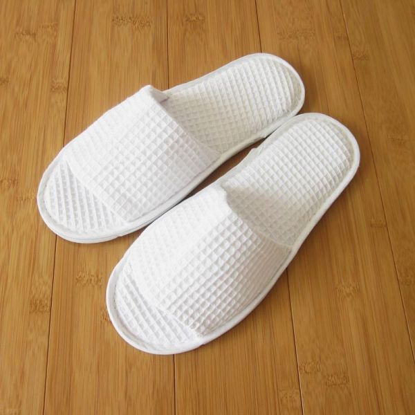 Disposable White Towelling Spa Slippers House Guest Slippers