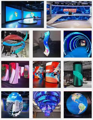 Ecrãs de LED de publicidade atraentes em ambientes internos