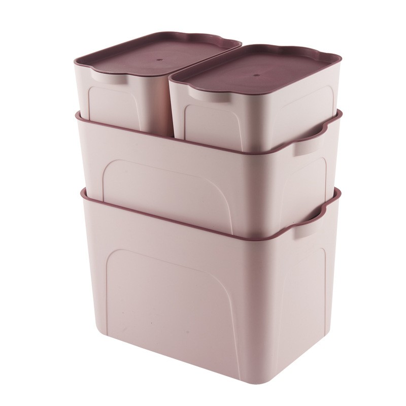 Factory Manufacture Large Capacity Four-Piece Dustproof Plastic Clothing Storage Boxes With Lid