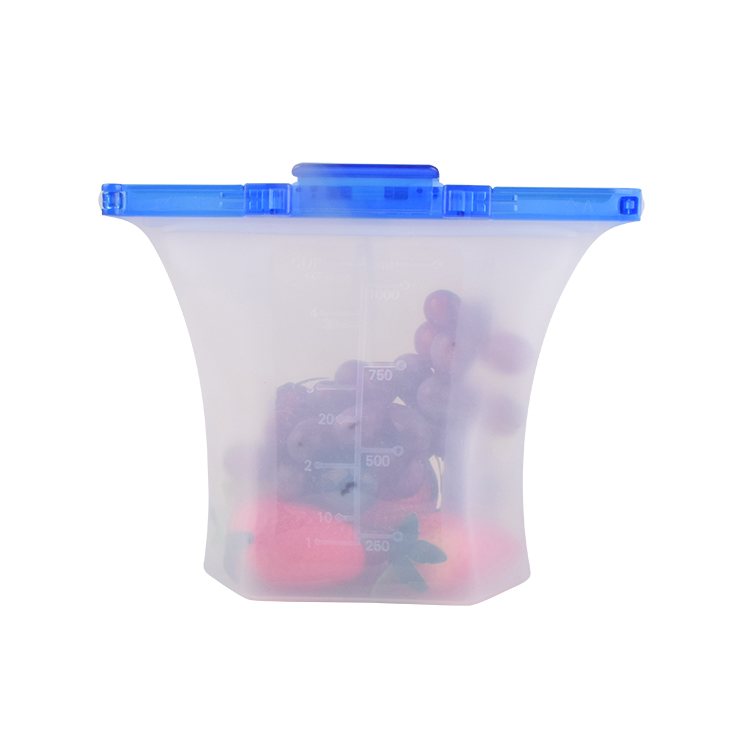 500 мл 1000 мл складной силиконовый пакет для хранения пищи Силиконовые фризерные пакеты