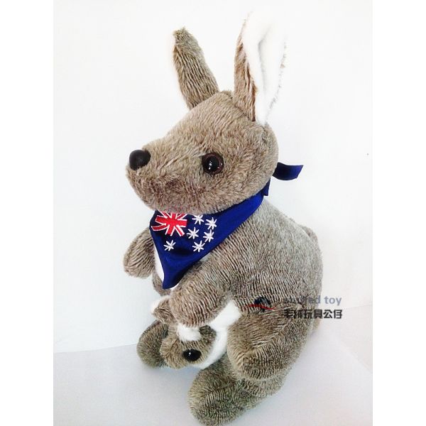 australian kangaroo with with flag bring baby brown plush stuffed toy pp cotton cheap economic animal toy lovery cartoon
